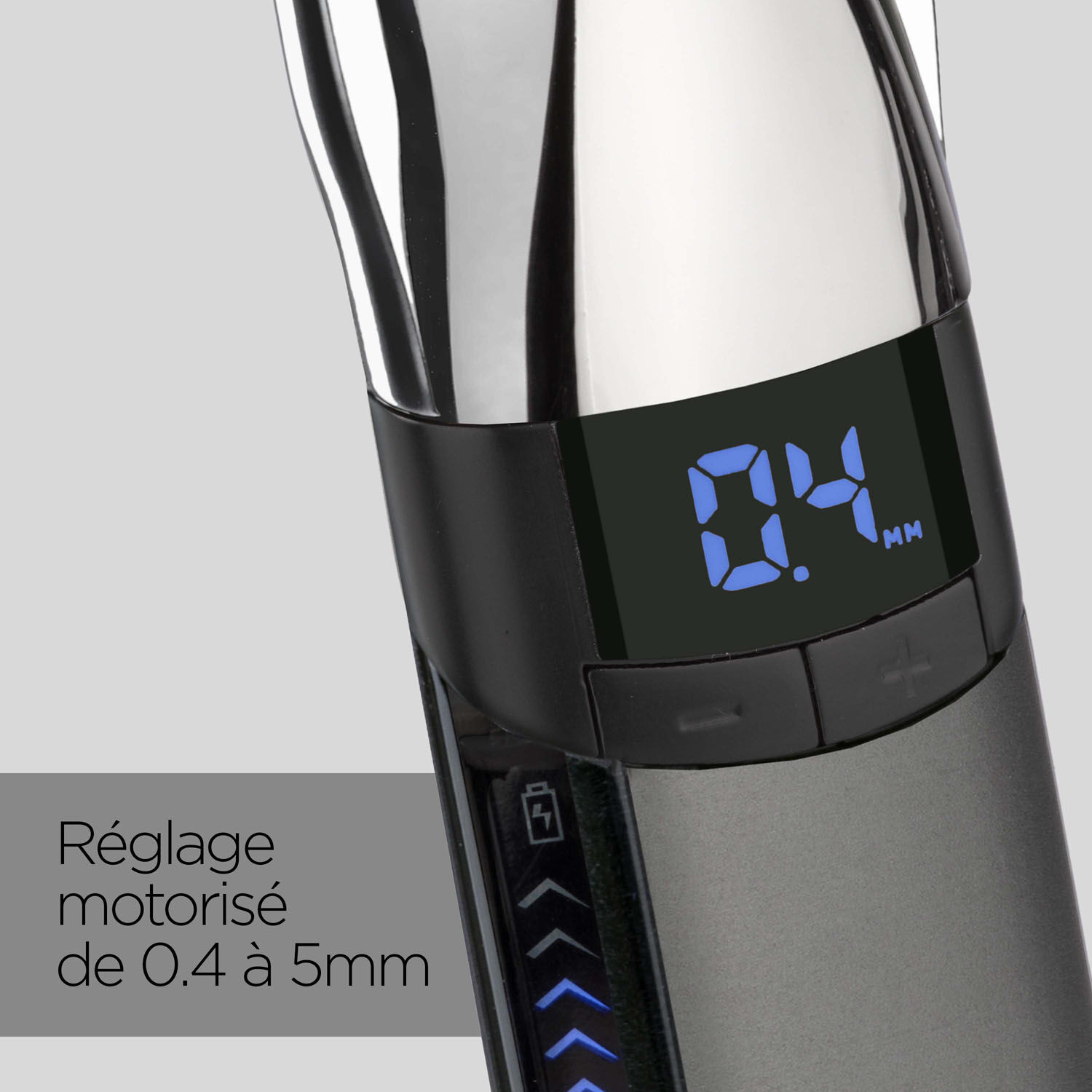 R&eacute;glage motoris&eacute; 
de 0.4 &agrave; 5mm